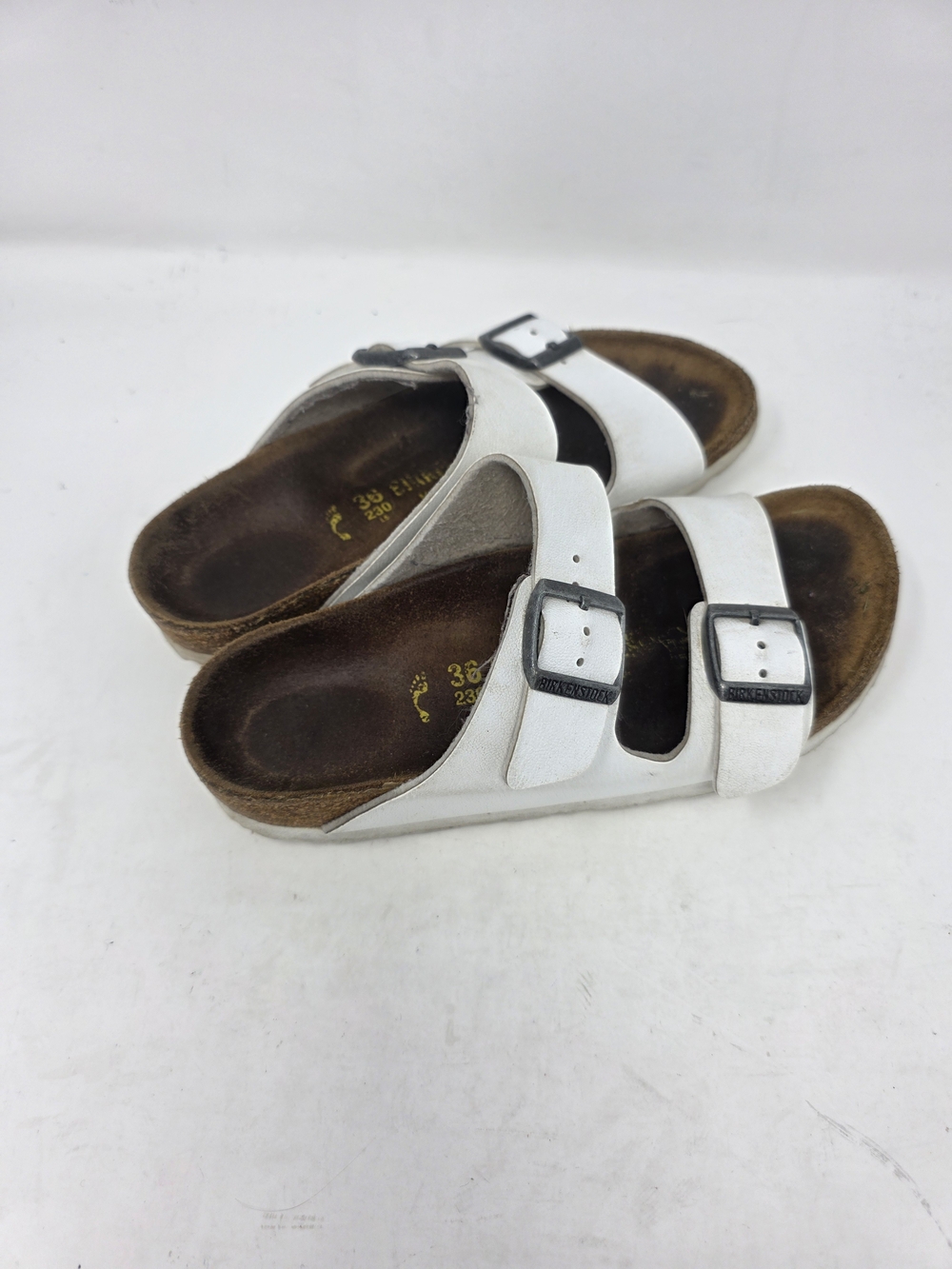 Birkenstock Arizona White Birko-Flor Slide Sandals Size 36 US 5-5.5 Narrow